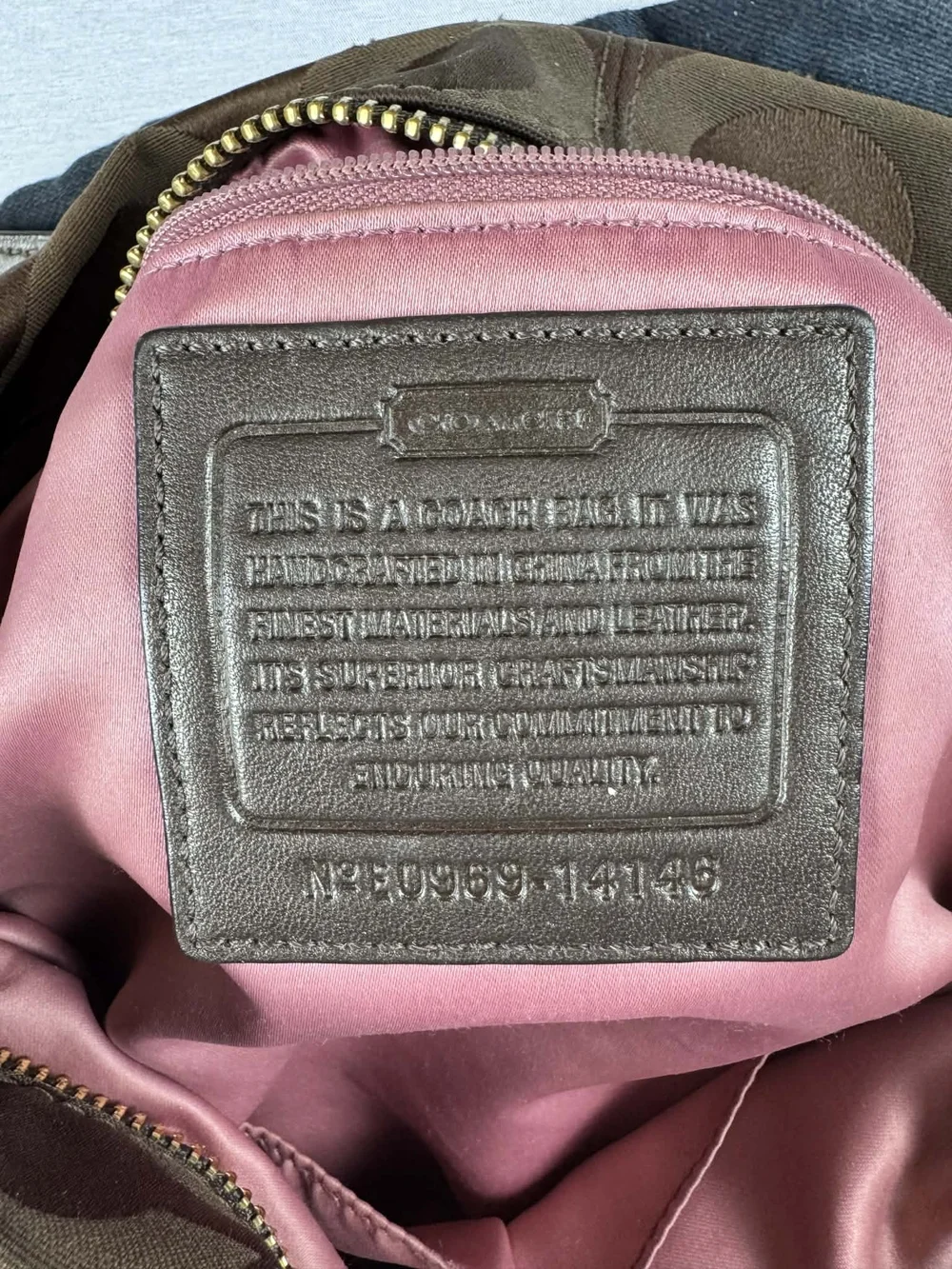 Coach Brooke 14146 Brown Canvas Leather Signature Hobo Y2K - Picture 4 of 7